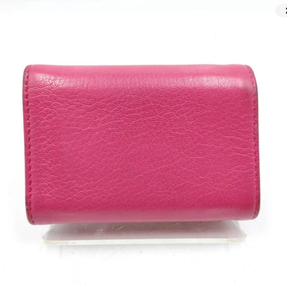 Chanel 3-F Lucky Umbrella Compact Leather Wallet Pink - Picture 2 of 9